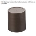 thumbnail image 4 of Uxcell 6" Round Plastic Planter Flowerpot Container Indoor Outdoor, Brown 4 Pack, 4 of 6