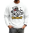 thumbnail image 5 of Hearthz S-5XL Boo Ghost Pumpkin Graphic Sweatshirts for Men Waffle Knit Mens Long Sleeve Shirt Halloween Fall Men Pullover, 5 of 7