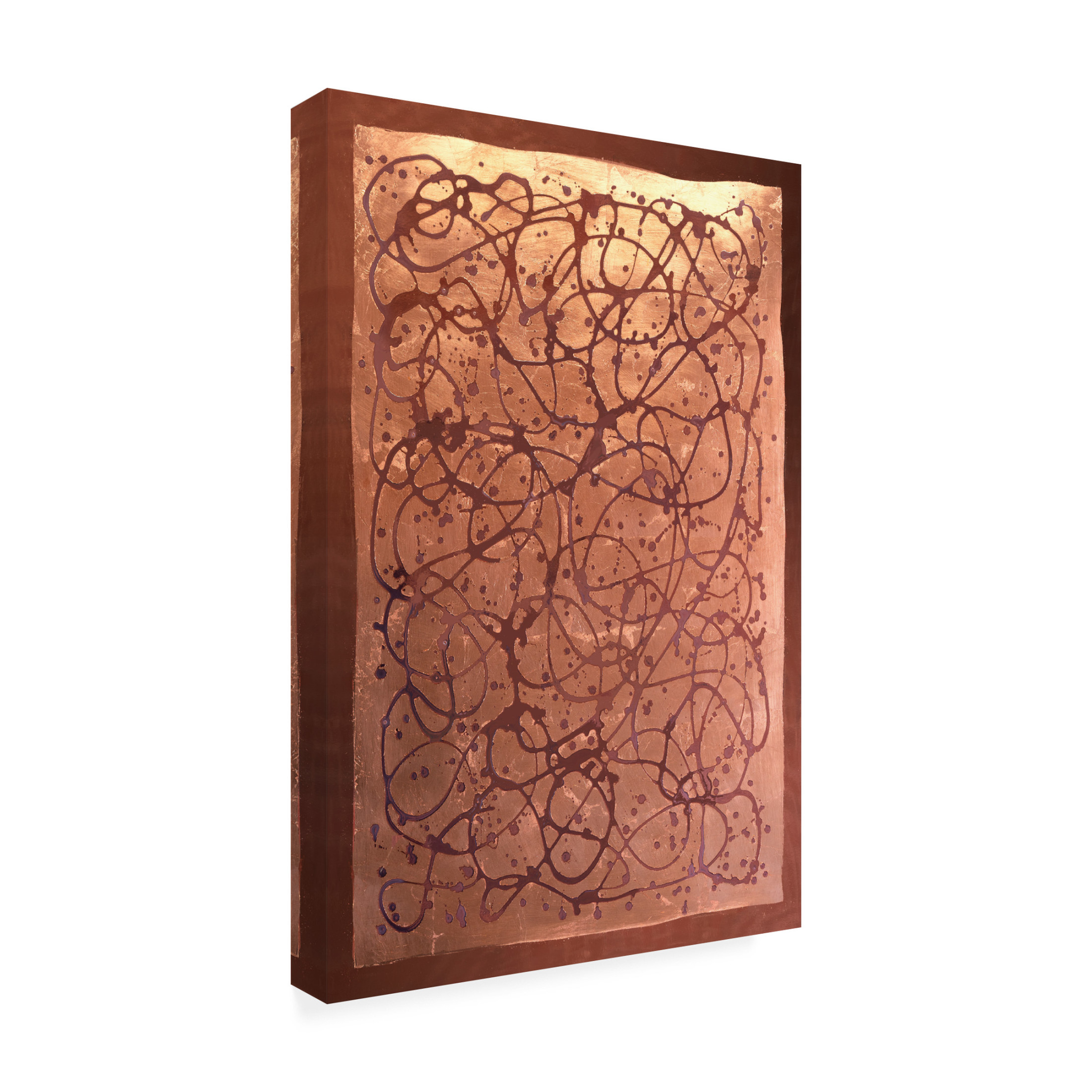 Canvas Wall Art - Vanna Lam 'Graffiti in Copper I' Wall Art for Living Room, Bedroom, or Office Décor by Trademark Fine Art - 22 x 32 Inches