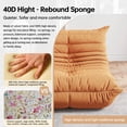 thumbnail image 4 of Single - Orange Memory Foam Floor Lounge Chair With Quilted Teddy Texture, Modern Modular Sofa For Living Room, 4 of 5