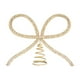 thumbnail image 2 of Adorno para La Punta Del Árbol de Navidad con Lazo Grande de Metal, Diamantes de Imitación, Plateado Brillante y Dorado, Base de Resorte de Hierro Resistente de 25 Cm | Adorno para La Punta Del Árbol, 2 of 6
