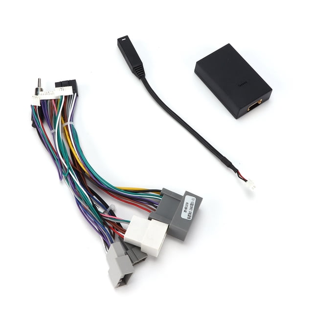 Audio Wire Harness, Car Stereo Harness Adapter 16Pin Durable Portable For Car, ideal for car audio installation and car amplifier setup. Includes two harnesses and one Canbus box, designed for CRV models from 2012-2015. Features color-coded wires for easy connection and ABS rubber material for durability.