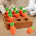 thumbnail image 3 of FastXmas Interactive Dog Toys，Carrot Snuffle Mat for Dogs Plush Puzzle Toys, Non-Slip Nosework Feed Games Pet Stress Relief with 9 Carrots Dog and Cats Activity Mat(7.8 x 7.8 Inch), 3 of 7