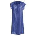 thumbnail image 4 of LINGLANG Women's Solid Color Ice Silk Nightgown Short Sleeve Loose Lounge Sleep Dress with Lace Trim, Breathable Cooling Fabric Soft Lightweight Summer Sleepwear Nightshirt Casual Homewear for Women, 4 of 4