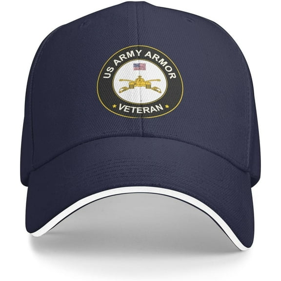Us Army Armor Branch Insignia Veteran Baseball Cap Outdoor Trucker Hats Adjustable Custom