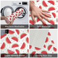 thumbnail image 3 of Sikiie Watermelon Print Flannel Anti-slip Floor Mat 16x24in, Thickened Dustproof Entrance Door Mat Floor Mat for Kitchen, Bathroom, Laundry Room, 3 of 7