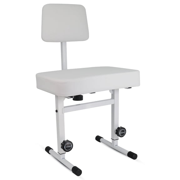 5 Core Piano Bench 3" Padded Cushioned Stool w Backrest Heavy Duty Musician Chair Height Adjustable