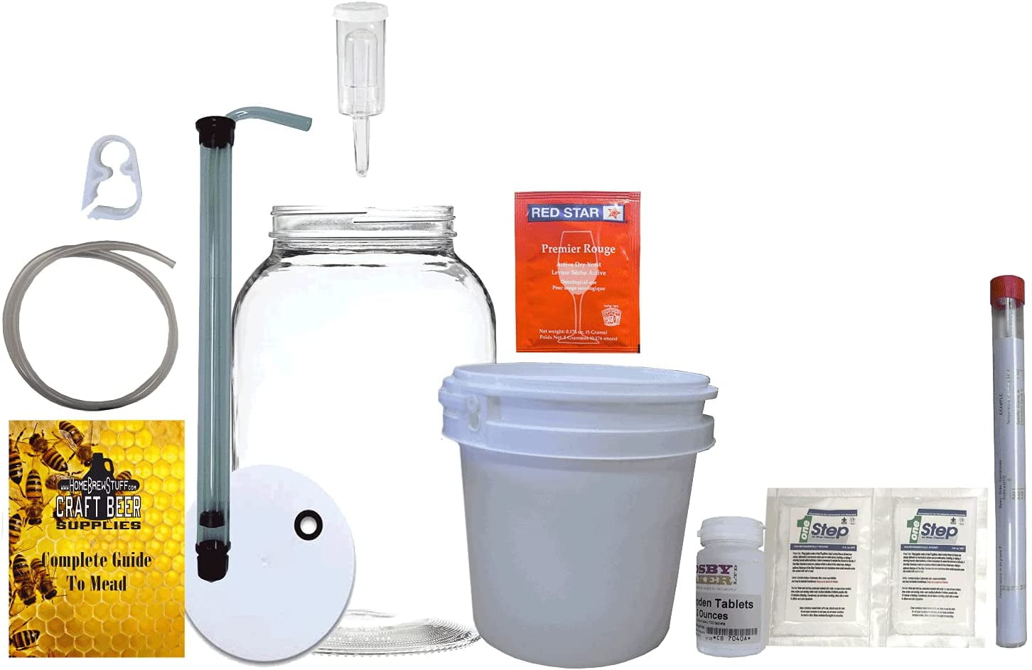 TAPCRAFT One Gallon NanoMeadery Mead Starter Kit Wide Mouth Jug