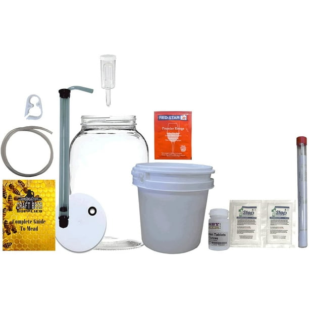 TAPCRAFT One Gallon NanoMeadery Mead Starter Kit Wide Mouth Jug