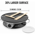 thumbnail image 5 of Morning Star Electric Crepe Maker with Large 13" Non-stick Griddle Ideal for Pancakes, Tortillas, Omelets, Quesadillas, Bacon & Lefse, with Batter Spreader and Steel Handles, 5 of 8