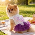 thumbnail image 4 of Nkmbld Cat Dresses Lightweight Puppy Princess Dress with Bowknot for Small Medium Dogs Cats, Summer Sleeveless Puppy Clothes for Birthday Party Wedding, 4 of 8