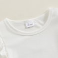 thumbnail image 5 of Bagilaanoe Toddler Baby Girls T-Shirts Solid Color Fly Sleeve Ribbed Tees 12M 18M 24M 3T 4T 5T Kids Summer Casual Tops, 5 of 6