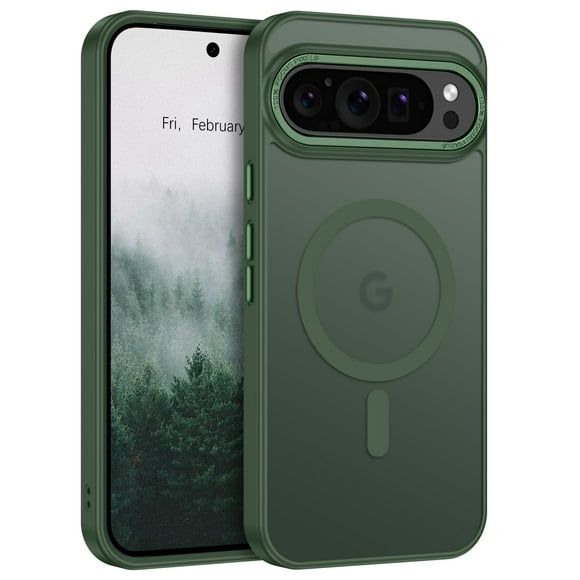 Funda magnética BENTOBEN para Google Pixel 9 Pro XL, color verde oscuro