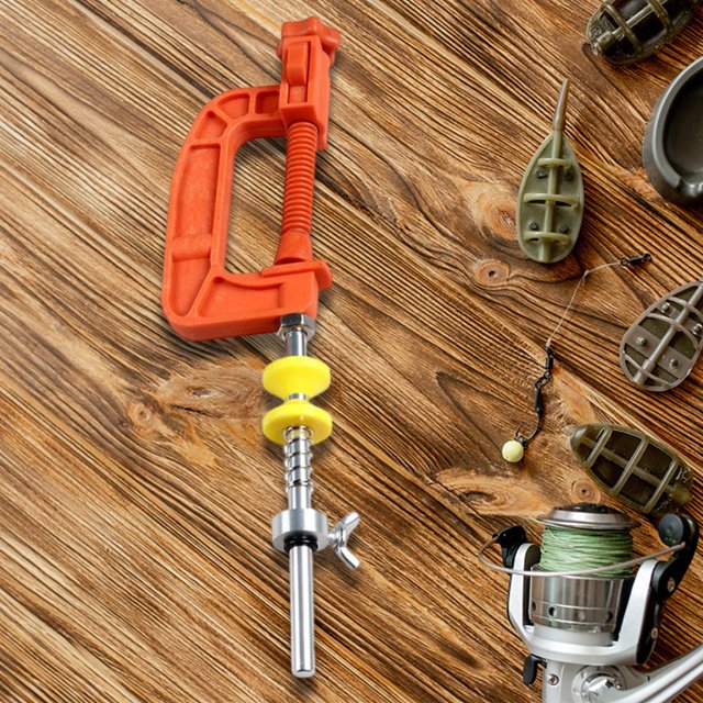 Enrollador De Línea De Pesca Carrete de pesca Línea Spooler Máquina Spinning Wire Abrazadera Pesca (Naranja)
