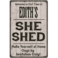 thumbnail image 1 of EDITH'S She Shed signGift Lady Cave Gift 8x12 Metal Sign 108120082120, 1 of 1