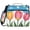Bright Tulip Trio, variant on Vintage Circus Printed Zipper Binder with Handle&Shoulder Strap 2 inch 3 Ring 500+300 Sheet Capacity File Folder Organizer