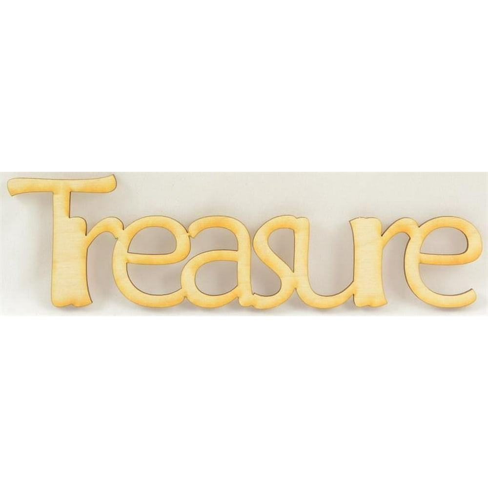 1 Pc, 7.5" X 2 1/8" Print & Unfinished Welded Word Treasure For Home