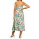 thumbnail image 3 of Vestido floral casual largo con tirantes sin mangas para mujer Inspire Chic L Verde, 3 of 6