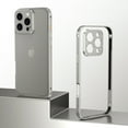 thumbnail image 3 of Metal Bumper Phone Case For iPhone 17 Pro Max,No Back Design,Ultra Slim Shockproof Anti-Fall Protection,With Lens Protector,Raised Edge Protection,Rugged Durable Phone Case Cover,Titanium, 3 of 10