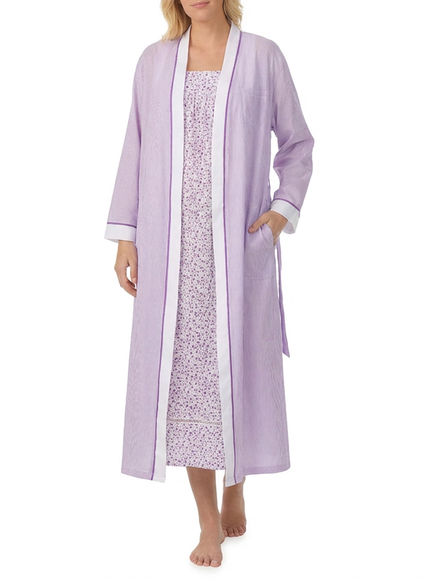Aria Women's Lightweight Cotton Woven 50" Ballet Nightgown, Sizes XS-5X