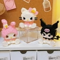 thumbnail image 2 of Bloques de construcción de Hello Kitty Sanrio, figura de Anime Cinnamoroll Kuromi Pochacco, modelo decorativo ensamblado, rompecabezas para niños, regalos, 2 of 4