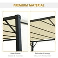 thumbnail image 4 of Outsunny 10' x 10' Steel Pergola Retractable Canopy Cream White, 4 of 10