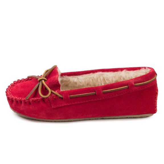 Minnetonka Women's Cally Slipper,Red,8 M US