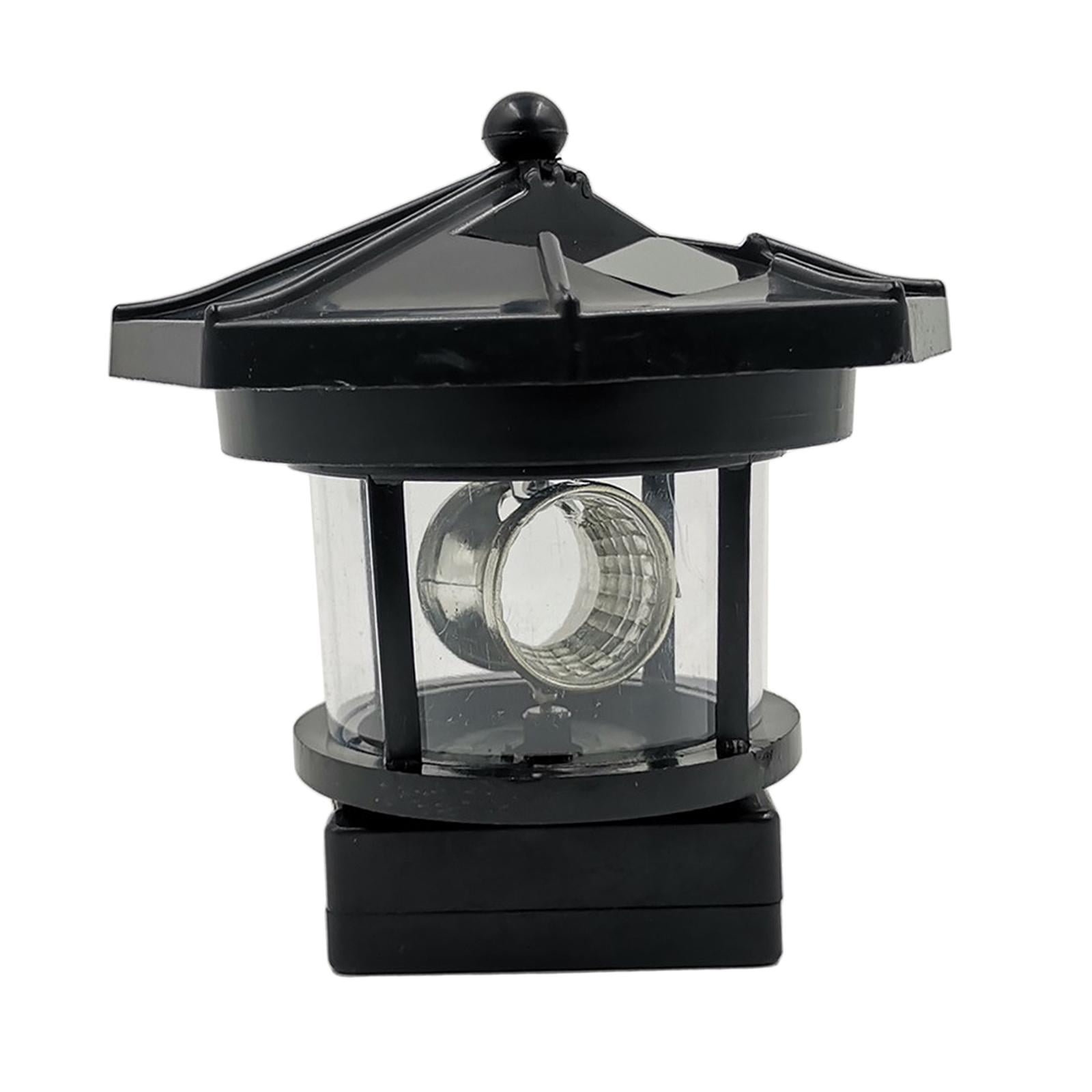 Solar Lighthouse, Outdoor Waterproof Light Beacons, 360 Degree Rotating Lamp Beacons for Lawn