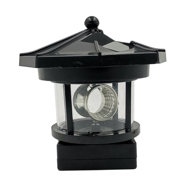 Luz solar LED decorativa giratoria para patio y césped al aire libre. Negro