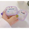 thumbnail image 4 of CASELIX Purple flower Case Compatible with New Apple AirPods (3rd Generation) Case Cover Silicone Shockproof Slim Ultra protective Cute Protective Case Anti-Fall Case for Airpods 3rd Gen with Keychain, 4 of 6