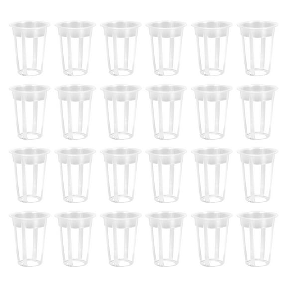 Monyance Garden Supplies 100pcs Mesh Hydroponic Cups for Plants Aquaponics Greenhouse(1.77X1.42X1.42Inches)