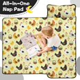 thumbnail image 4 of Rooster and Basket Yellow Pattern Teens Toddler Nap Mat with Pillow, Sleeping Mat Bag for Preschool Daycare 51"x22", 4 of 6