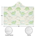 thumbnail image 3 of Wearable Blanket,LightBeige Cartoon Dinosaurs Geometric Pattern Hooded Wearable Flannel Blanket for Adults & Teens,Winter Poncho Shawl Wrap Cape Cozy Anti-Pill,60"x80", 3 of 5