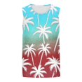 thumbnail image 4 of ZCFZJW Tie Dye Tropical Palm Tree Print Tank Tops for Men Loose Regular Fit Casual Summer Sleeveless Vest Quick Dry Workout Tees Shirt Hawaiian Beach Top Yellow M, 4 of 4