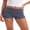 Deep Blue, variant on LMLYSoH Women's Striped Mini Shorts Summer Low Rise Fold Over Waist Micro Shorts