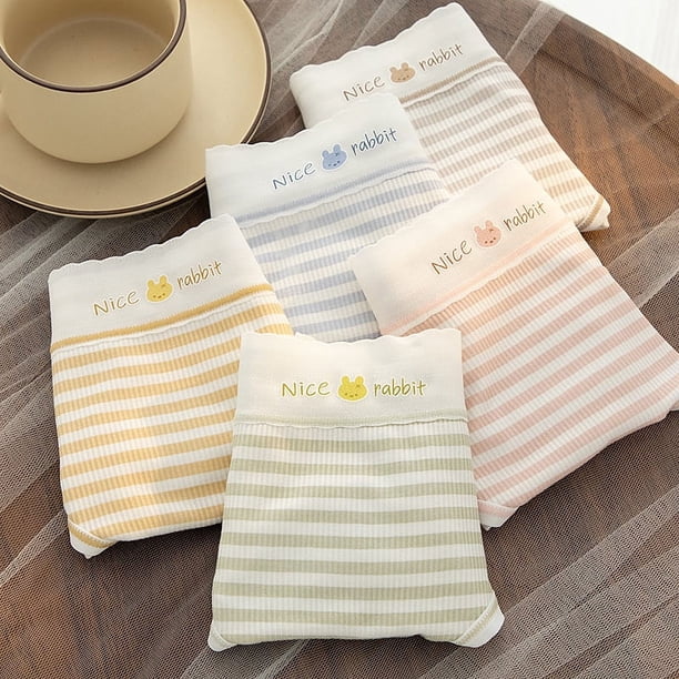 Ropa interior japonesa para mujer, ropa interior bonita, transpirable, de cintura media, bolsa de entrepierna de algodón puro, calzoncillos finos para estudiantes a la cadera