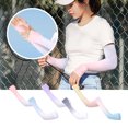 thumbnail image 1 of Mangas de brazo de seda Gradient Ice para protección solar - Fundas UV para refrescar la pantalla solar para mujeres y hombres, para conducción al aire libre y viajes, poliéster transpirable, 2 pares, 1 of 7