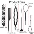 thumbnail image 4 of LIURUIJIA Hair Braiding Tools Hair Loop Styling Tools French Braiding Tools Hair Pull-Through Tools DIY Hair Styling Tools Hair Braiding Tools for Women and Girls (Pack of 6 ), 4 of 7
