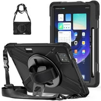 XYX Case for Xiaomi Pad 6/Xiaomi Pad 6 Pro 5G 2023 11.0 inch with 360 Degree Rotating, Hand Strap, Shoulder Strap, Black
