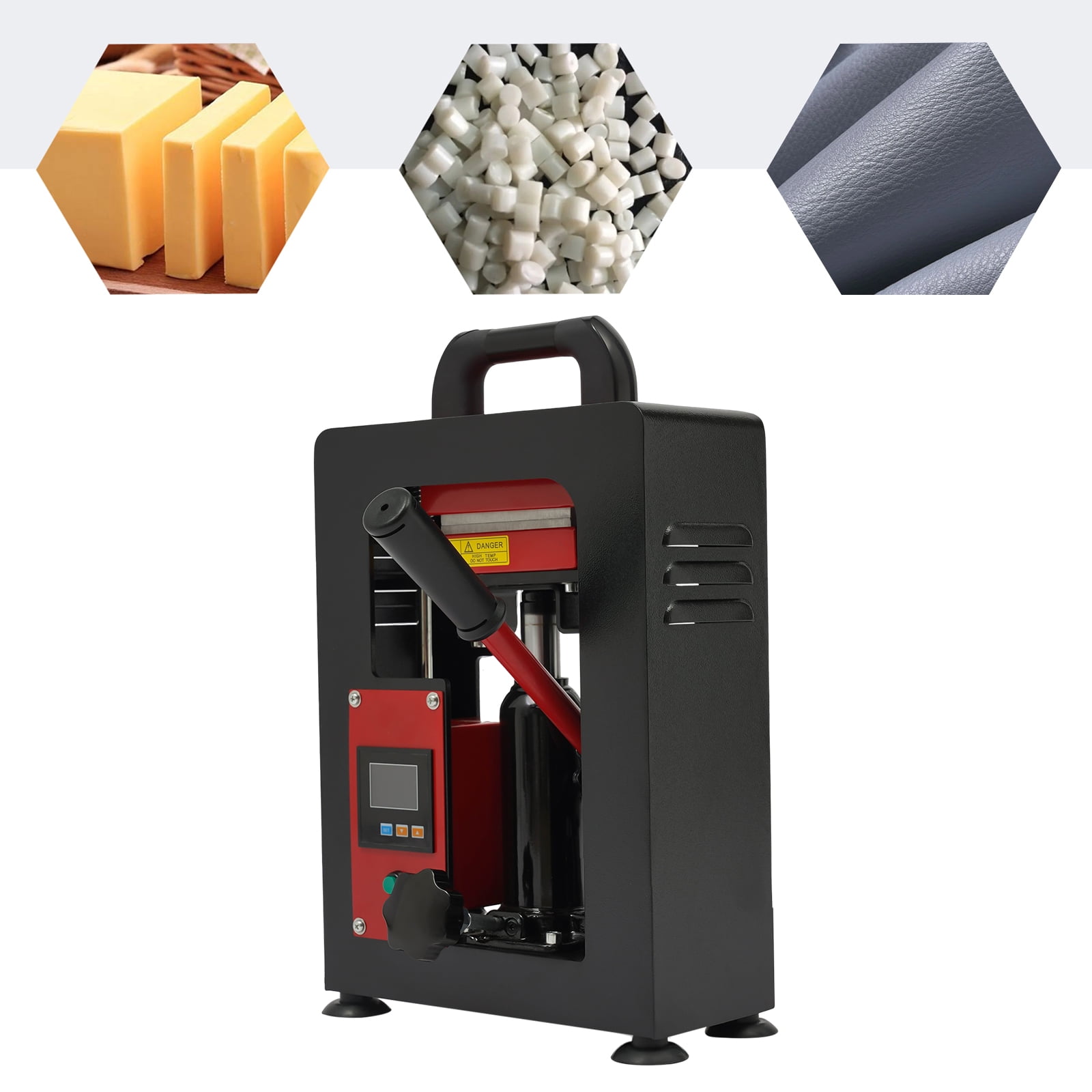 1 PCS Black Hydraulic Heat Press Machine, Used for Bonding, Extracting Vegetable Oils, Stamping Patterns on Clothes or Bags