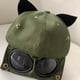thumbnail image 3 of Bonitas gafas con orejas de gato, gorra de béisbol de aviador para niños, gafas de sol de estilo callejero a la moda que combinan con todo, gorra para hombre, 3 of 4