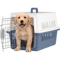thumbnail image 1 of Jaula Transportadora para Gato Perro Caja de Viaje para Mascotas Jaulas para Viaje Transportadora para Perro Chico y Mediano (Gris/Blanco), 1 of 7