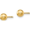 thumbnail image 2 of Sterling Silver Gold-Tone Polished 5mm Ball Post Earrings (5 X 5) Made In India qe13331, 2 of 5