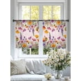 thumbnail image 4 of Pink Spring Floral Sheer Curtains 45 Inch Length 2 Panels Set Window Treatments, Elegant Pastoral Flowers Daisy Rod Pocket Semi Curtains for Living Room/Bedroom/Kitchen Décor, 104"W x 45"L, 4 of 7