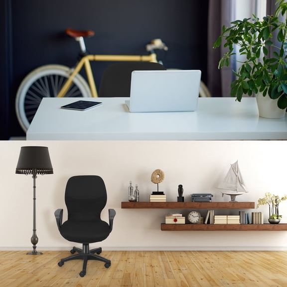 Tineasur Seat Cover Office Chair Machine Washable Black 1Pack