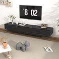 thumbnail image 6 of Blotout 78.7''Minimalist Floating TV Stand, Modern Wall-Mounted Media Console with 4 Drawers, Soft Close Hydraulic Cabinets, Round Corner & Cable Management for Wall-mounted TV Up to 90'', 6 of 8