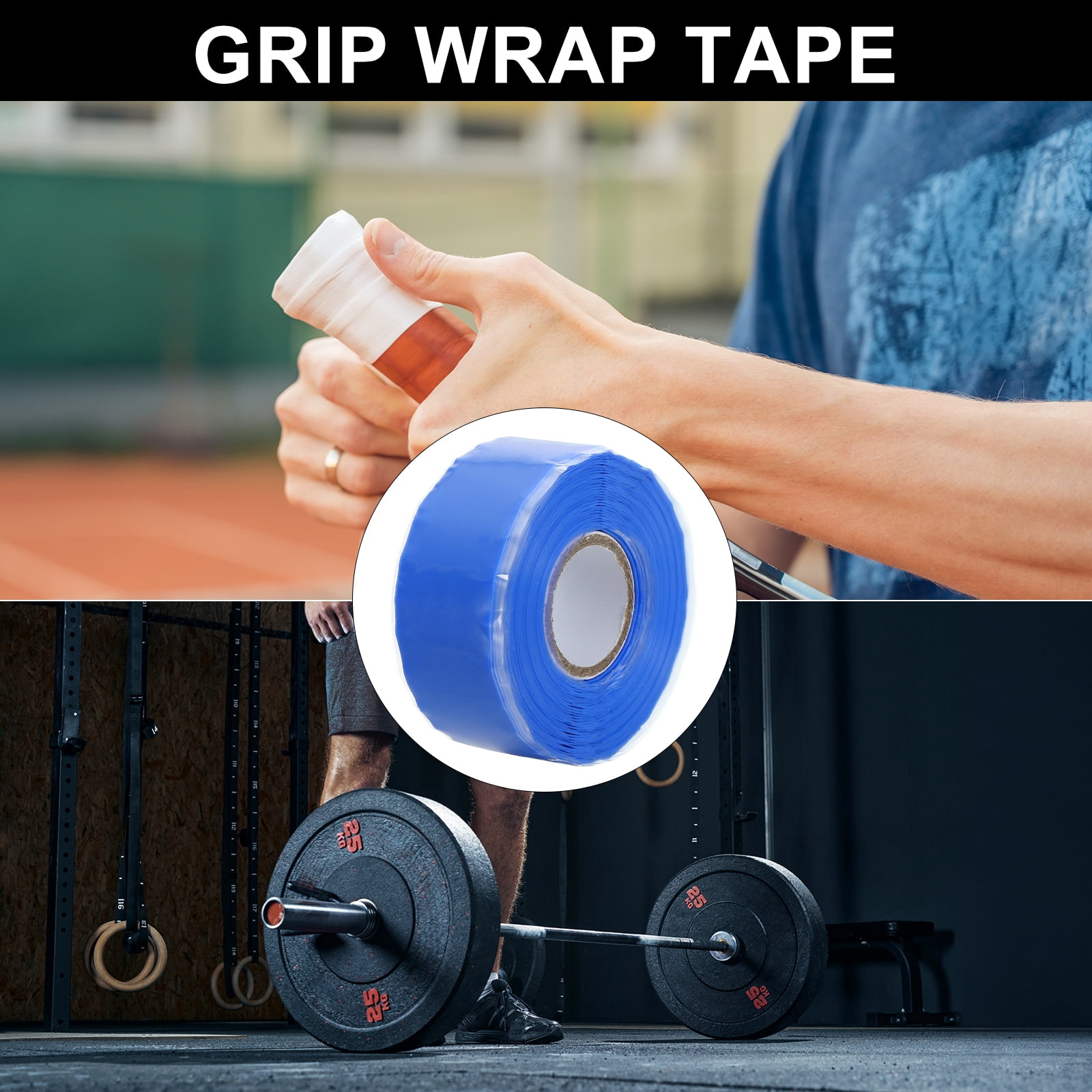 Uxcell Grip Tape, Self-Fusing Silicone Tape 17ft Seal Repair Wrap Tape, Multicolor 2 Pcs