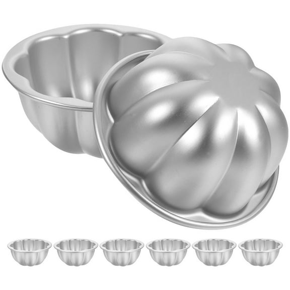 Hemobllo 8Pcs Egg Tart Mold Silver Aluminum Alloy Baking Tools for Home Gatherings and Bakers