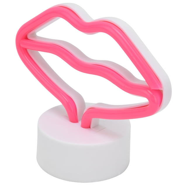 Lámpara de neón USB, LED en forma de labio, letreros de neón para labios, decoración del hogar, tecnología innovadora