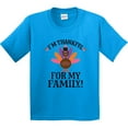 thumbnail image 3 of Inktastic Thanksgiving Girl Turkey Thankful for Family Youth T-Shirt, 3 of 5
